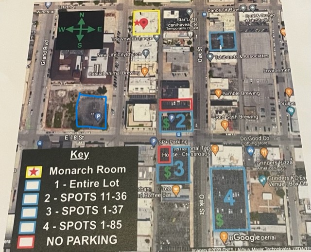 Photo of the parking map